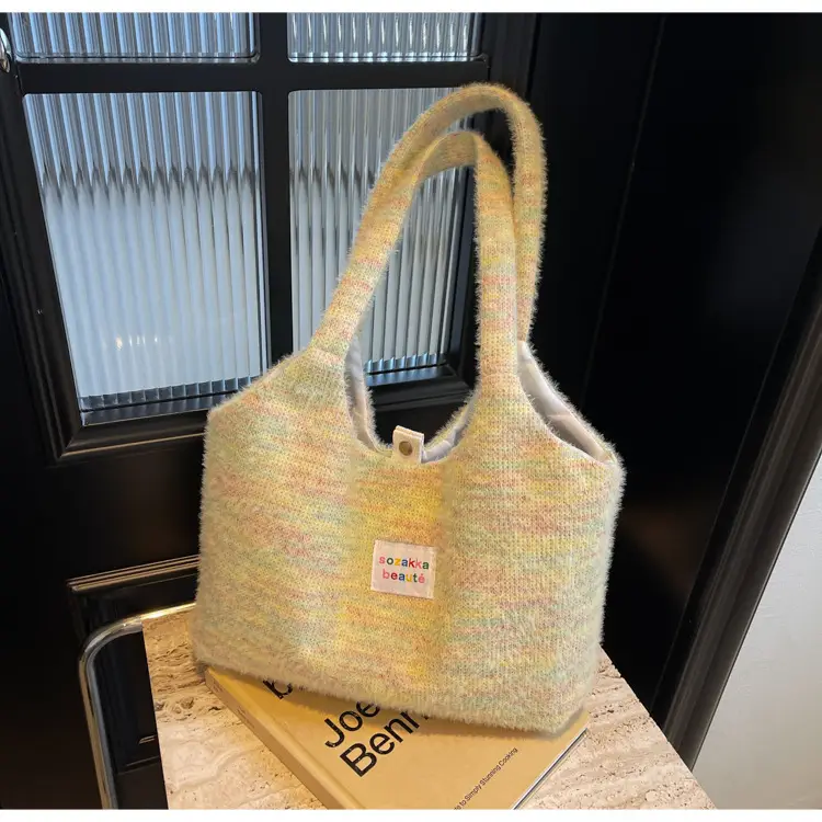 Winter Plush Shoulder Bag Women Large Capacity Japanese Style — feature 21