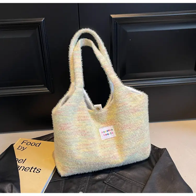 Winter Plush Shoulder Bag Women Large Capacity Japanese Style — feature 22