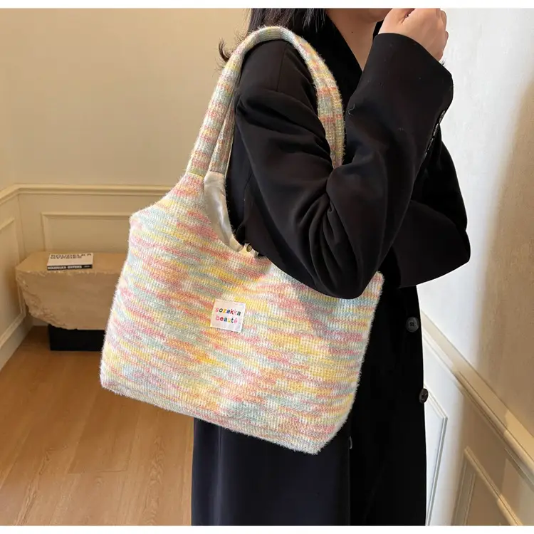 Winter Plush Shoulder Bag Women Large Capacity Japanese Style — feature 8