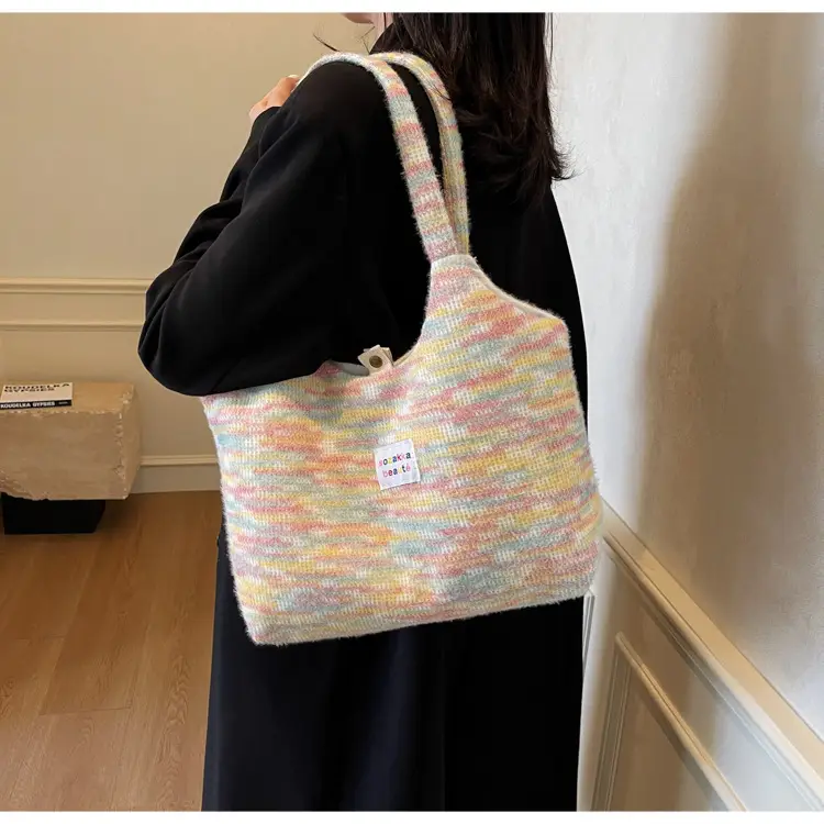 Winter Plush Shoulder Bag Women Large Capacity Japanese Style — feature 9