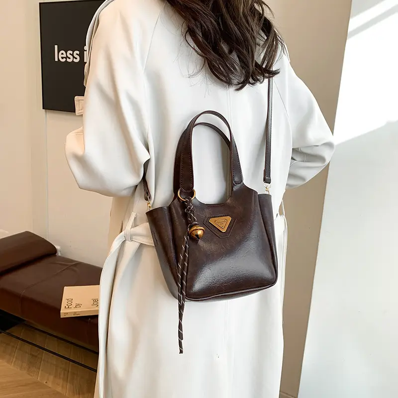 Black Leather Crossbody Bag for Women 2024 Winter Style - Image 9