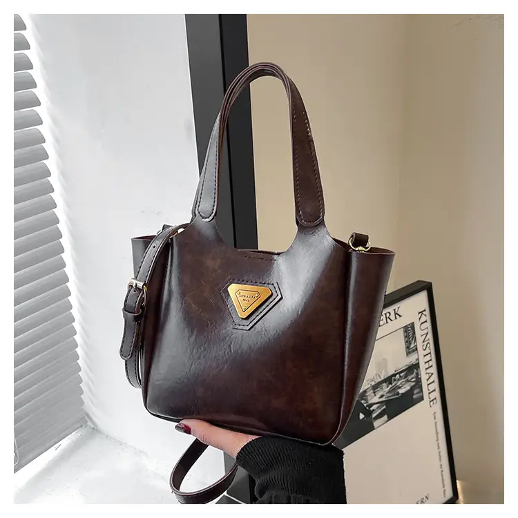 Black Leather Crossbody Bag for Women 2024 Winter Style - Image 5