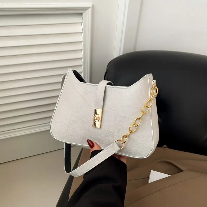 Black Gold Chain Shoulder Crossbody Bag for Women