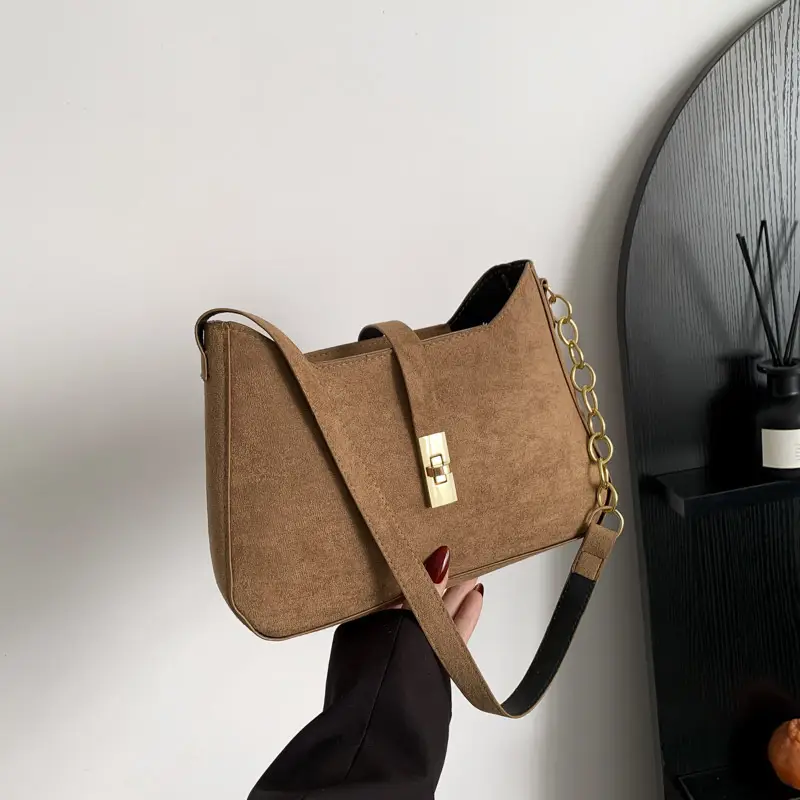 Black Gold Chain Shoulder Crossbody Bag for Women
