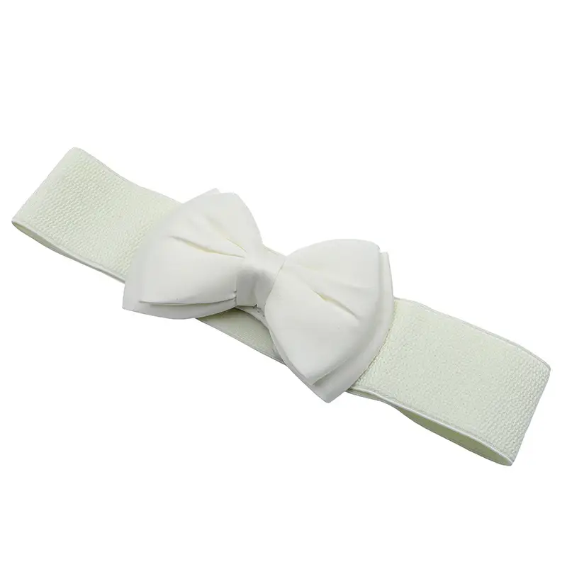 Women's Maroon 3D Bow Elastic Waist Belt - Image 7