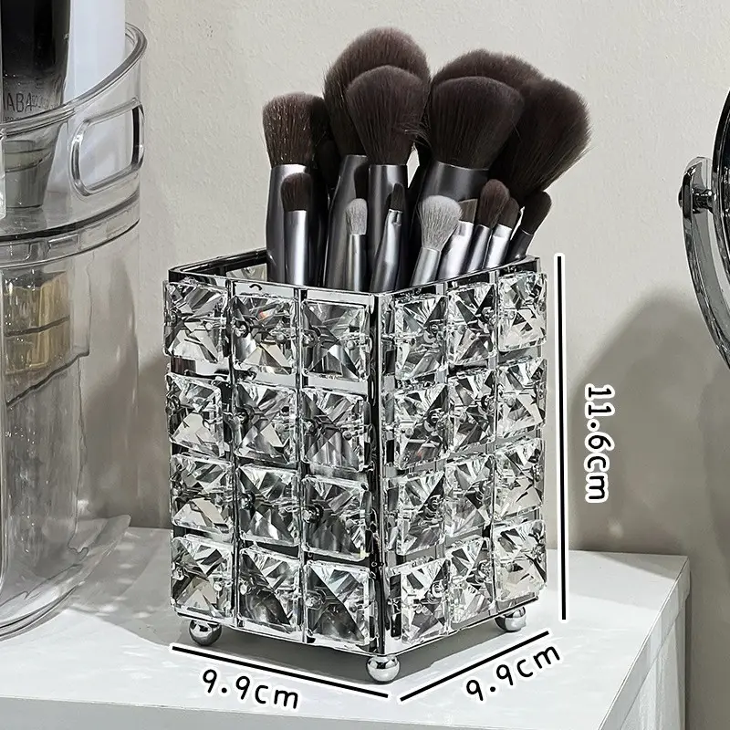 Luxury Sparkly Makeup Brush Storage Box Large Capacity