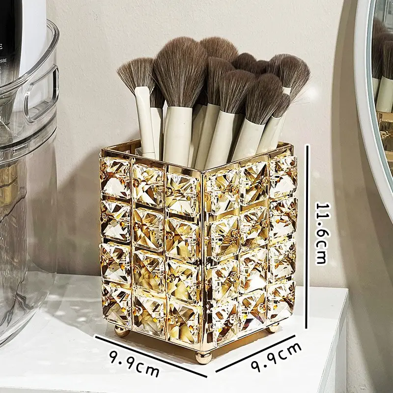 Luxury Sparkly Makeup Brush Storage Box Large Capacity - Image 2