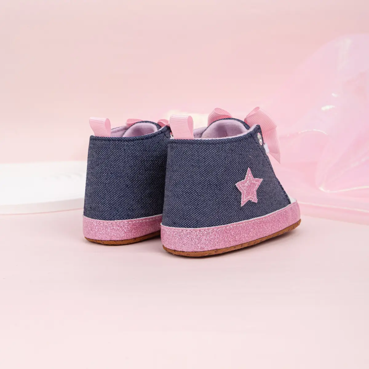 Pink Leopard Print Baby Shoes with Bow — feature 27
