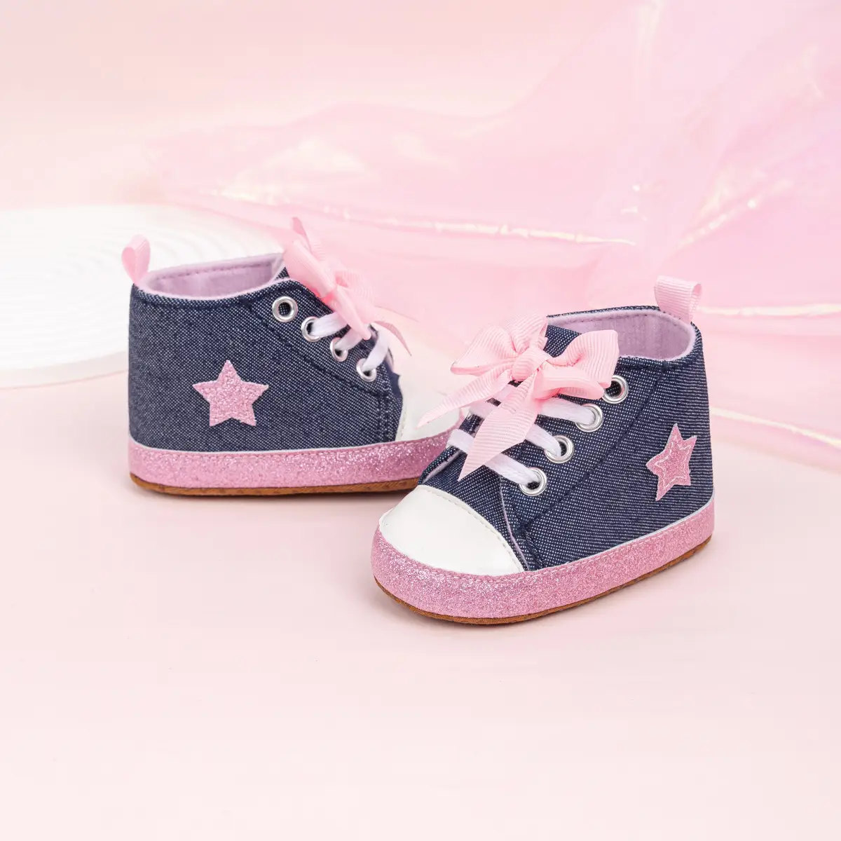 Pink Leopard Print Baby Shoes with Bow — feature 29