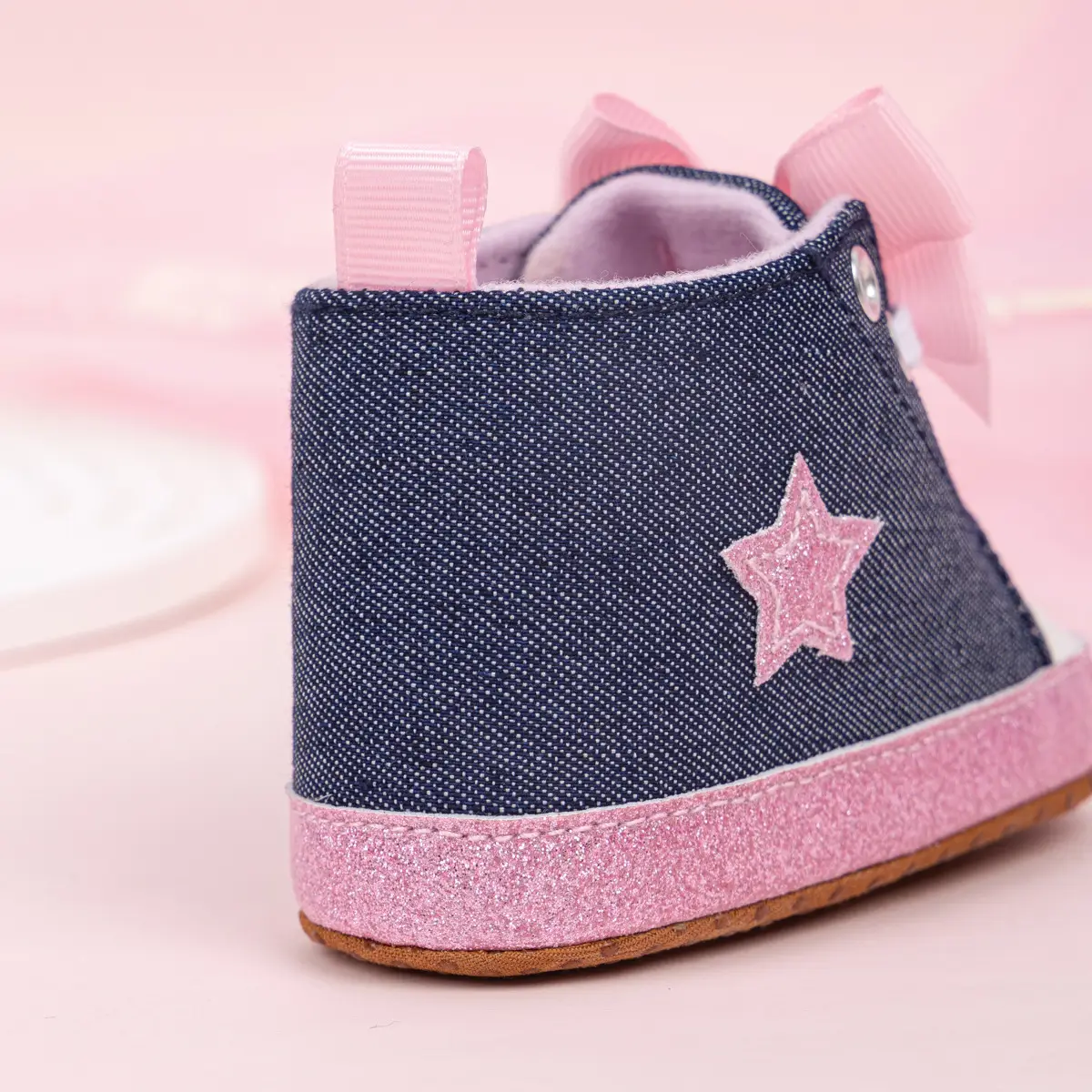 Pink Leopard Print Baby Shoes with Bow — feature 30