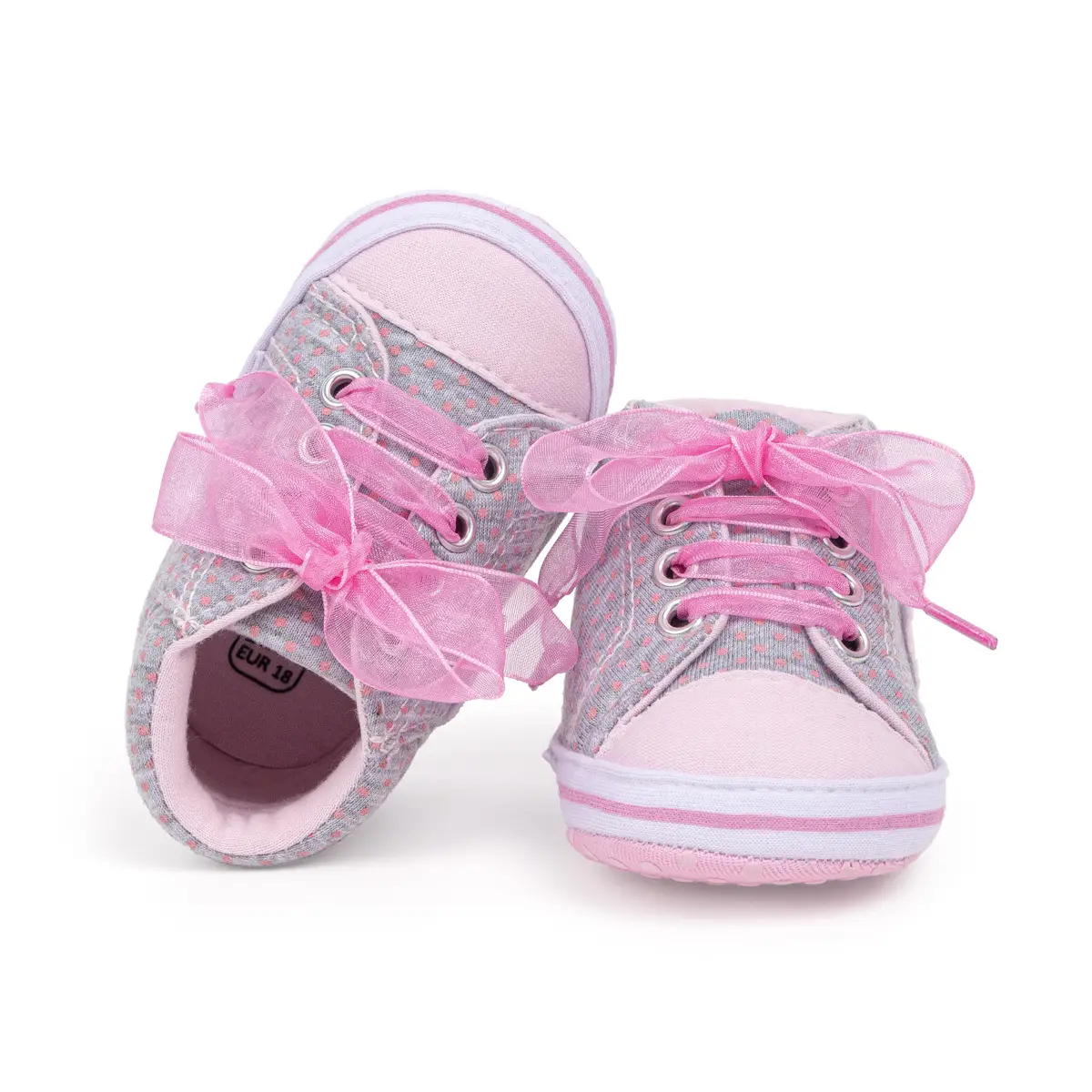 Pink Bow Baby Sneakers for Girls Non-Slip Soft Bottom — feature 10