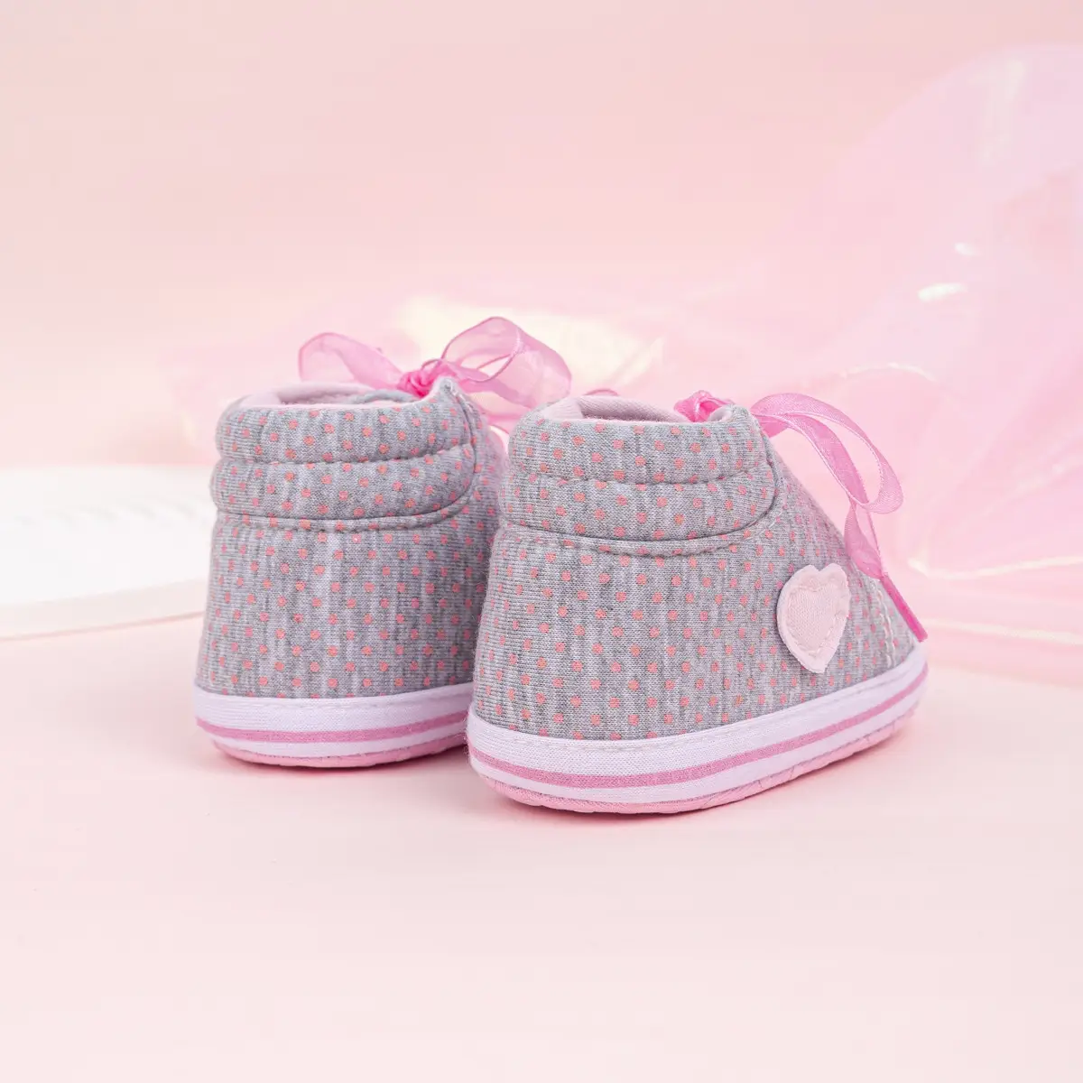 Pink Bow Baby Sneakers for Girls Non-Slip Soft Bottom — feature 7
