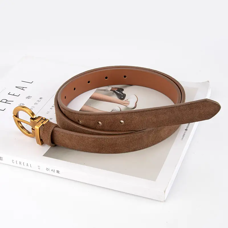 Women's Frosted Anti-Velvet Belt Round Pin Buckle - Image 13