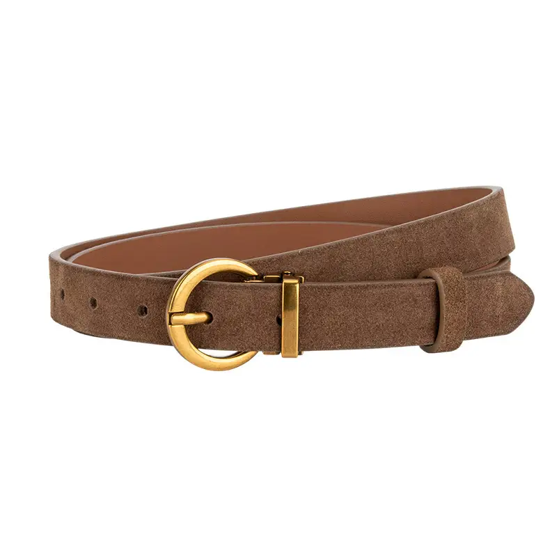 Women's Frosted Anti-Velvet Belt Round Pin Buckle - Image 15