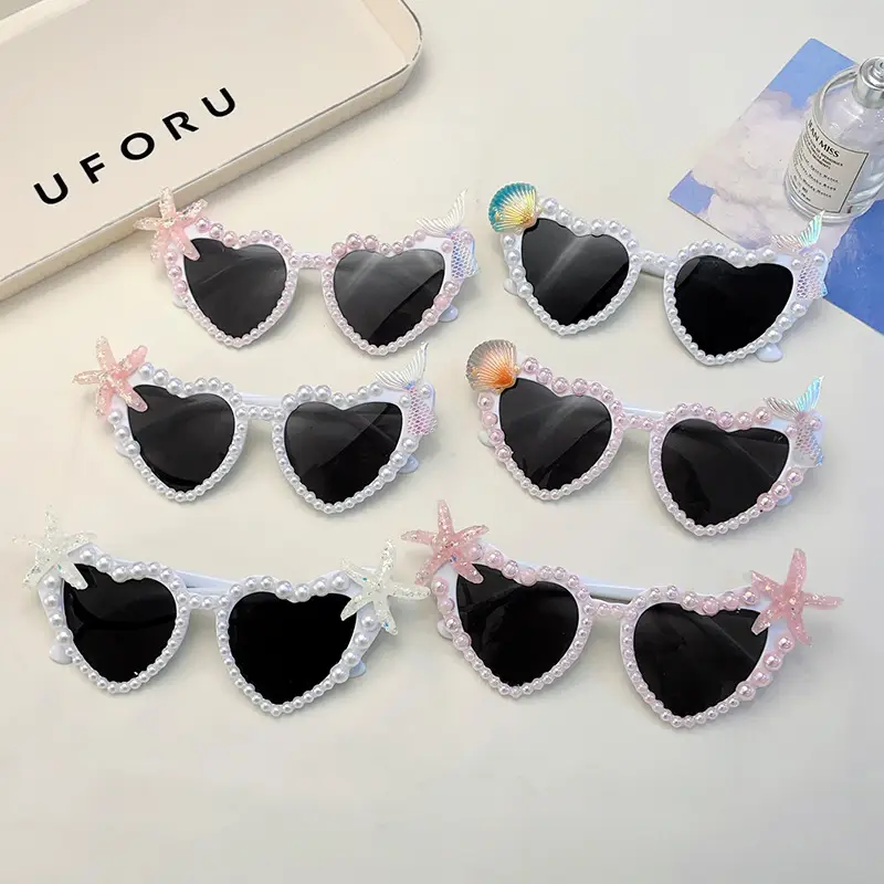 Love Pearl Starfish Sunglasses for Girls Party Wear - Image 10