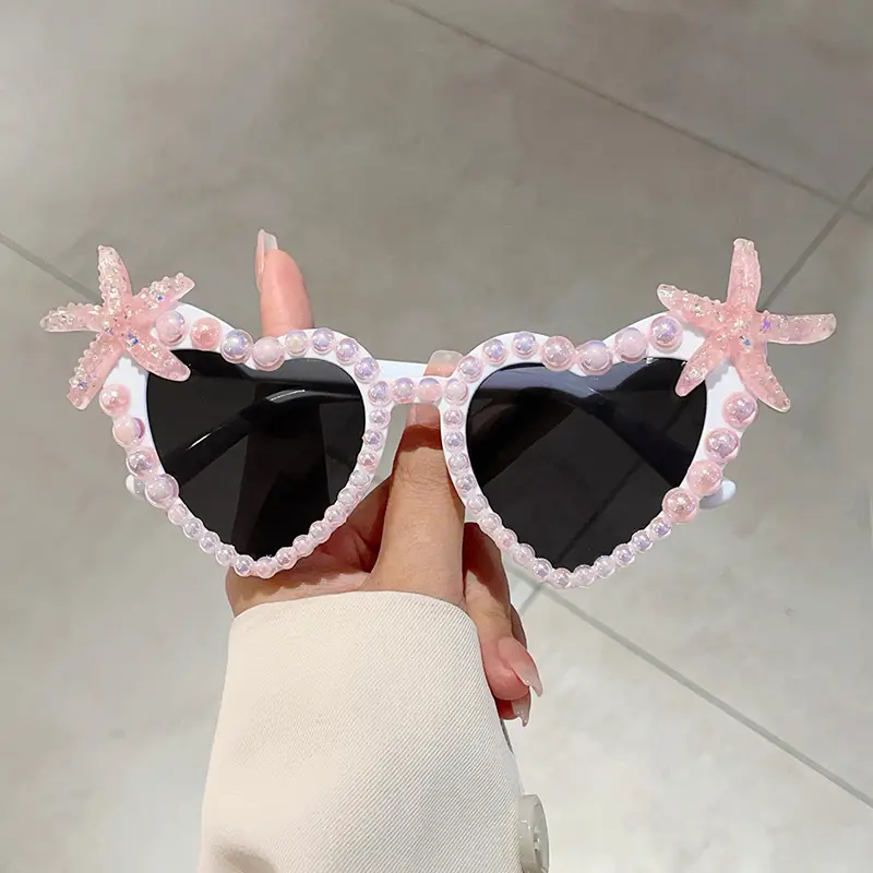 Love Pearl Starfish Sunglasses for Girls Party Wear — feature 5