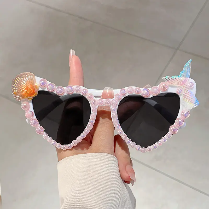Love Pearl Starfish Sunglasses for Girls Party Wear - Image 2