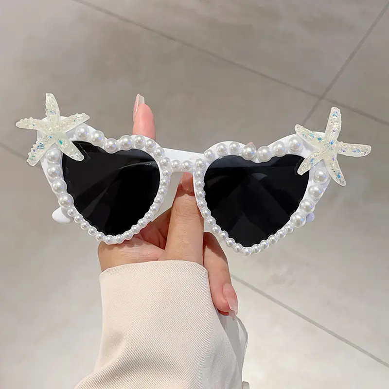Love Pearl Starfish Sunglasses for Girls Party Wear - Image 4