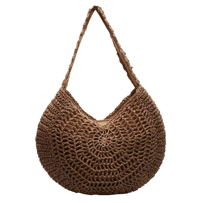 Handwoven Straw Bag Large Capacity Women's Beach Bag - Image 2