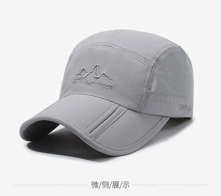Men's Foldable Baseball Cap Grey Waterproof Hiking — feature 13
