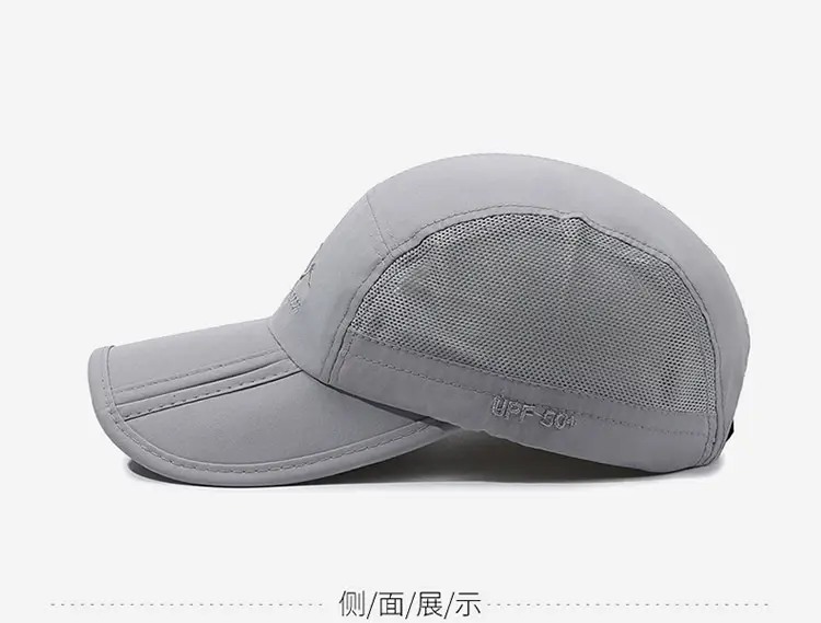 Men's Foldable Baseball Cap Grey Waterproof Hiking — feature 14