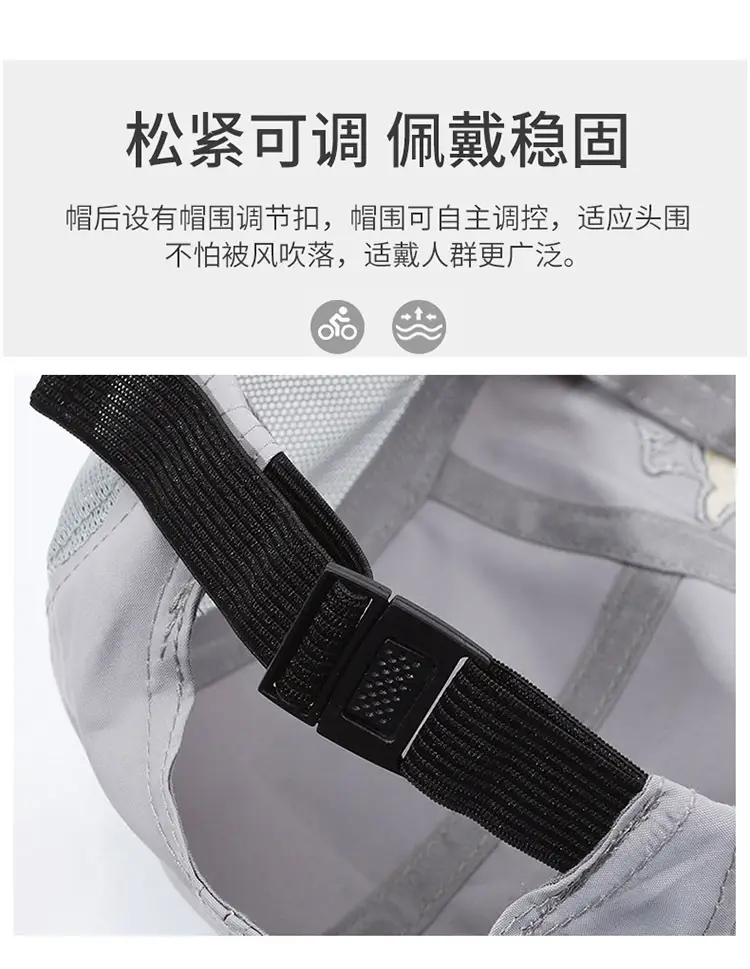 Men's Foldable Baseball Cap Grey Waterproof Hiking — feature 7