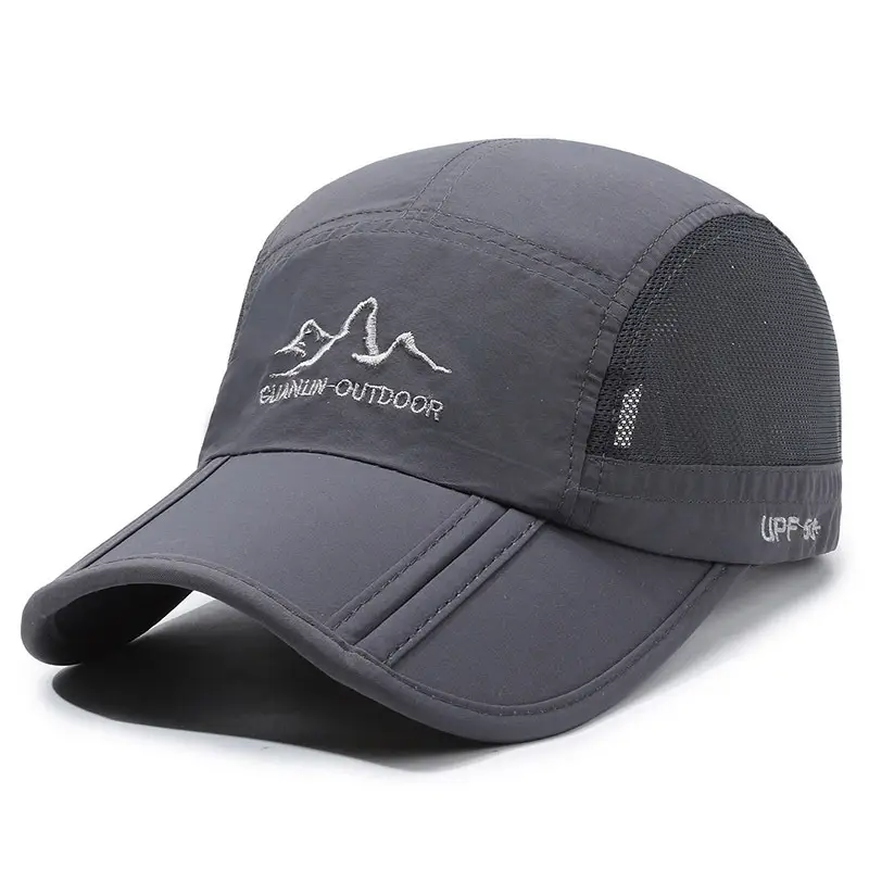 Men's Foldable Baseball Cap Grey Waterproof Hiking - Image 3