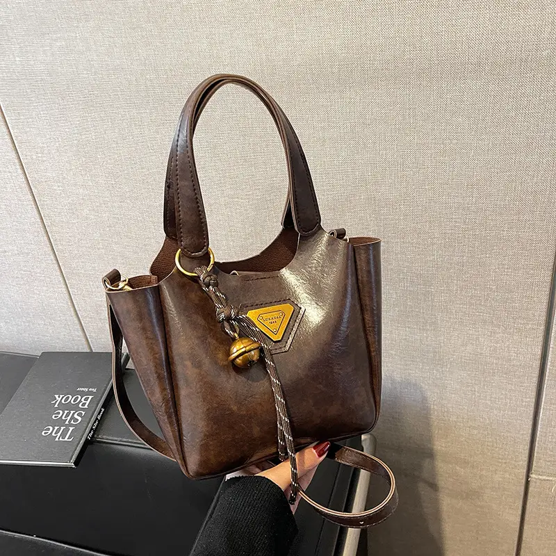 Women Retro Brown Hand Bag K-Style 2025 - Image 4