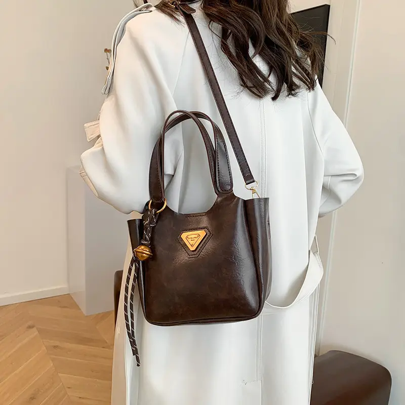 Women Retro Brown Hand Bag K-Style 2025 - Image 5