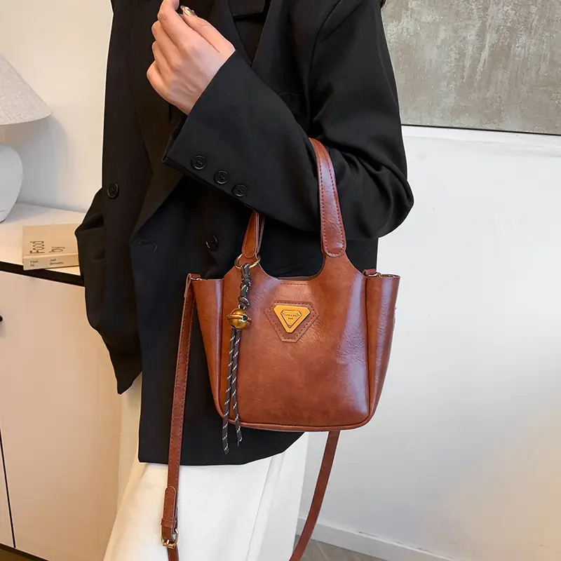 Women Retro Brown Hand Bag K-Style 2025 - Image 6