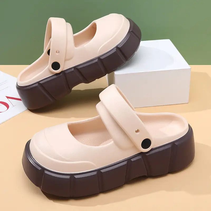 Summer Women's Thick-soled Cave Shoes Heightened Outerwear Slippers Cute EVA Mary Jane All-match Dung-feeling Wear-resistant Sandals - Image 4