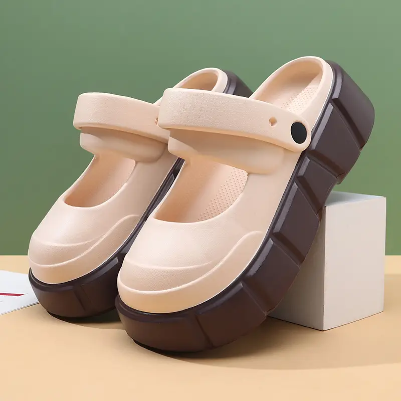 Summer Women's Thick-soled Cave Shoes Heightened Outerwear Slippers Cute EVA Mary Jane All-match Dung-feeling Wear-resistant Sandals - Image 7
