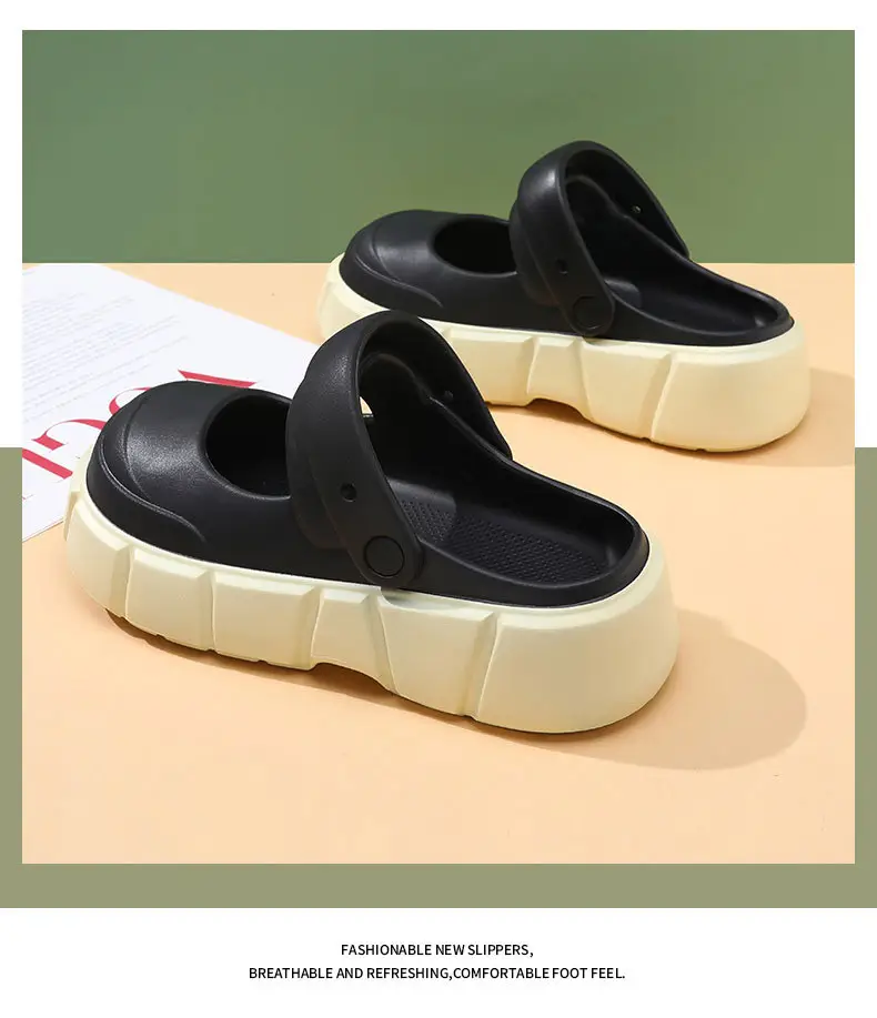 Summer Women's Thick-soled Cave Shoes Heightened Outerwear Slippers Cute EVA Mary Jane All-match Dung-feeling Wear-resistant Sandals — feature 10