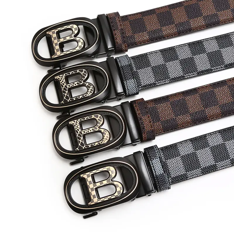Men's Black H-Eye Buckle Belt with Logo - Image 6