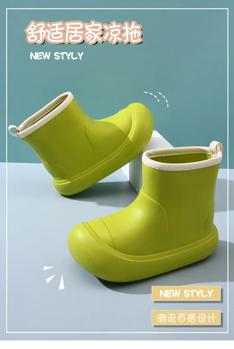 2024 New Cute High-top Rain Boots Women's Thick Sole Outer Wear Spring Outdoor Fashion Non-slip Four Seasons Rain Boots Rubber Shoes Women — feature 3