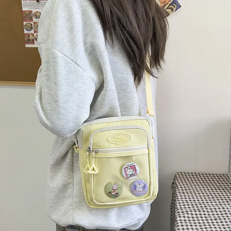 Women's Cute Japanese Candy Color Shoulder Bag Travel Satchel - Image 2