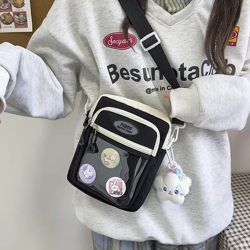 Women's Cute Japanese Candy Color Shoulder Bag Travel Satchel - Image 3