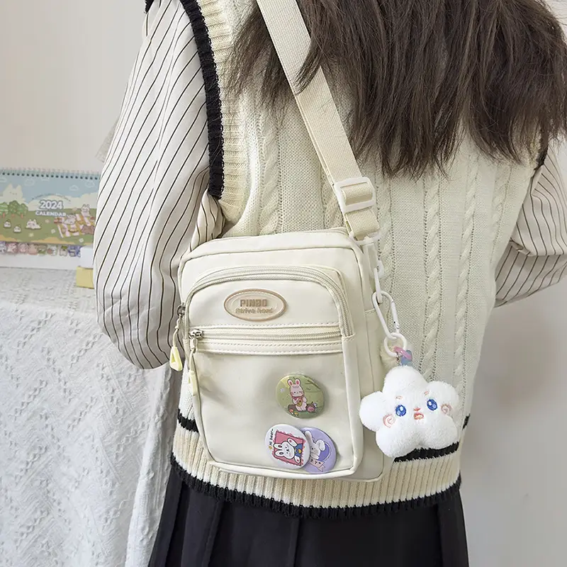 Women's Cute Japanese Candy Color Shoulder Bag Travel Satchel - Image 4