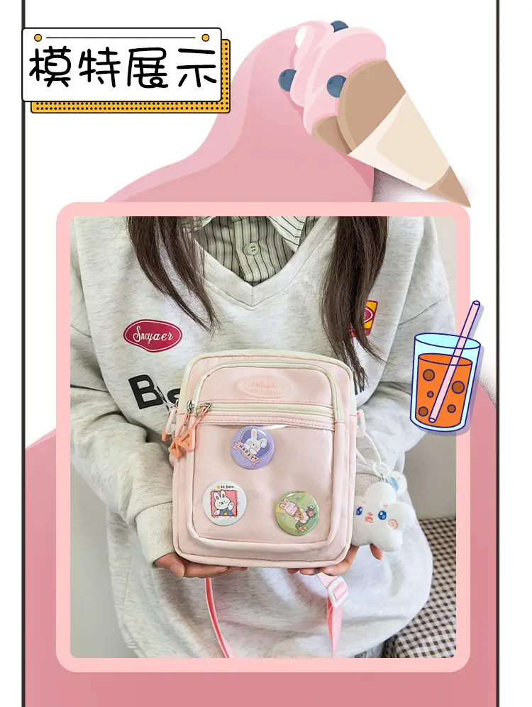 Women's Cute Japanese Candy Color Shoulder Bag Travel Satchel — feature 10