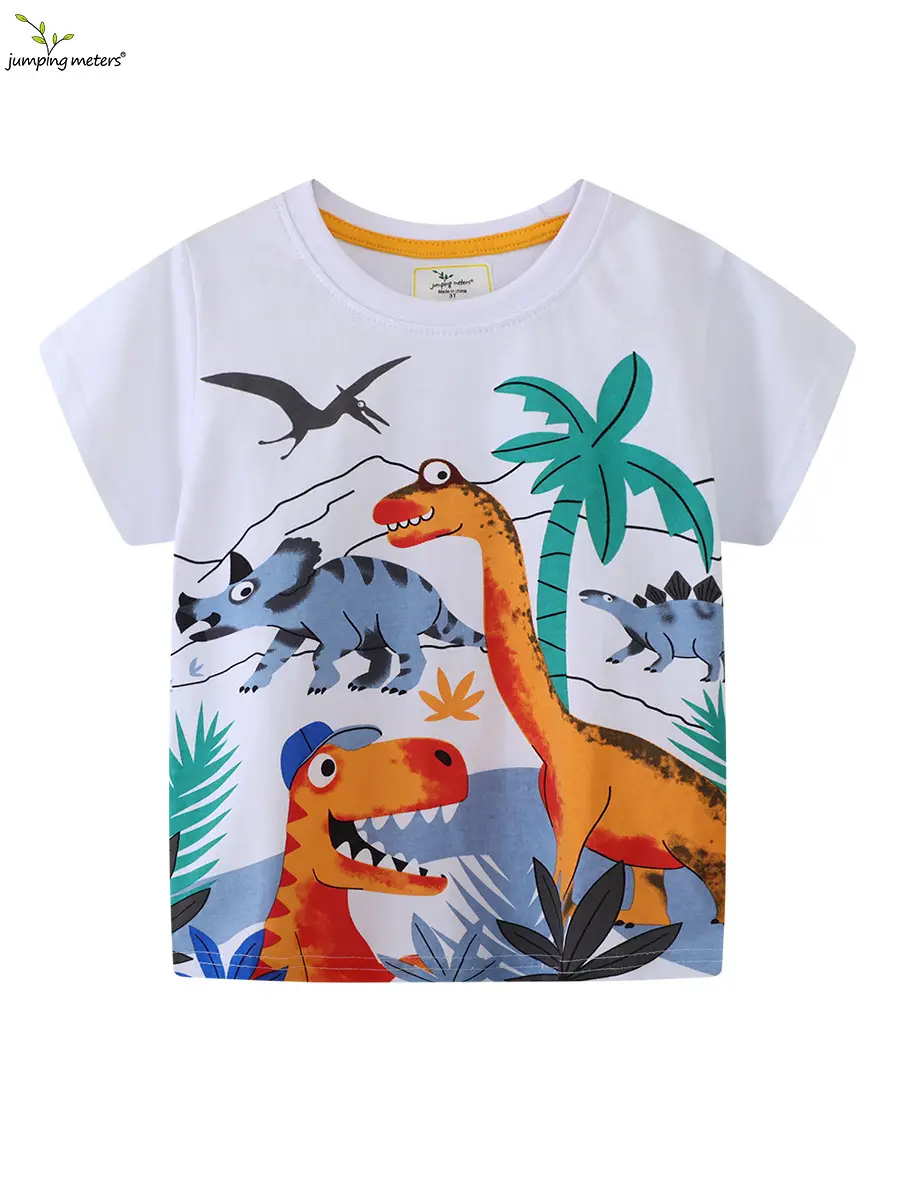 Kids Cotton T-Shirt Jumping Meters Design Boys Summer Wear - Image 2