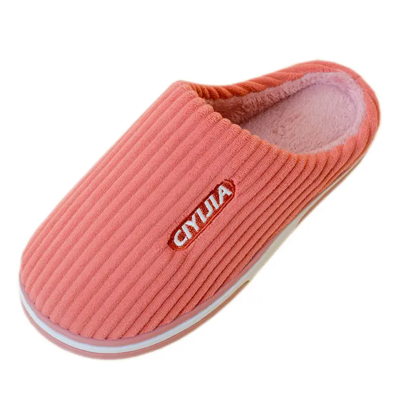 Slippers autumn and winter warm home couple cotton slippers thickened non-slip cross-border wholesale winter plush cotton slippers cross-border - Image 10