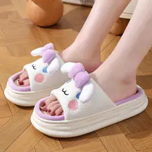 Slippers autumn and winter warm home couple cotton slippers thickened non-slip cross-border wholesale winter plush cotton slippers cross-border — feature 12