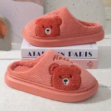 Slippers autumn and winter warm home couple cotton slippers thickened non-slip cross-border wholesale winter plush cotton slippers cross-border — feature 6