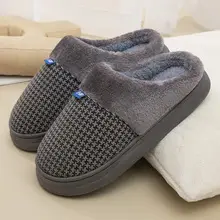 Slippers autumn and winter warm home couple cotton slippers thickened non-slip cross-border wholesale winter plush cotton slippers cross-border — feature 8