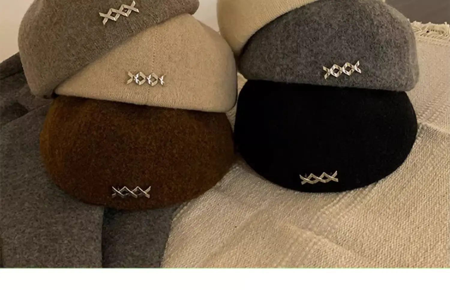 Women Wool Beret Warm Winter Cap Large — feature 10