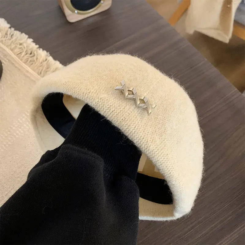 Women Wool Beret Warm Winter Cap Large - Image 2