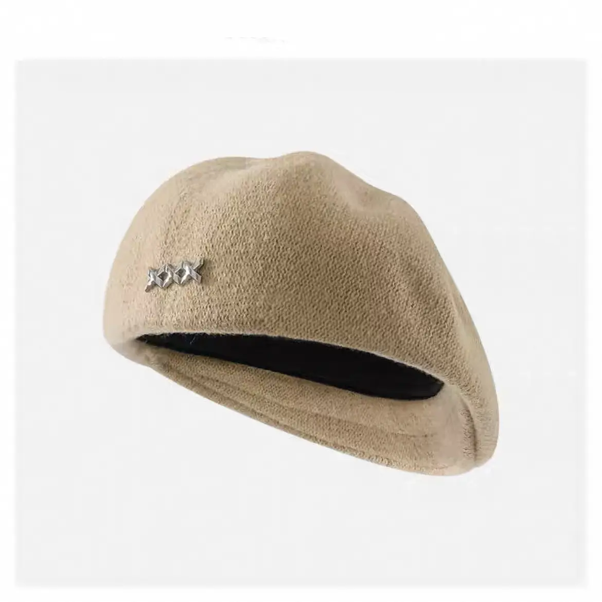 Women Wool Beret Warm Winter Cap Large - Image 3