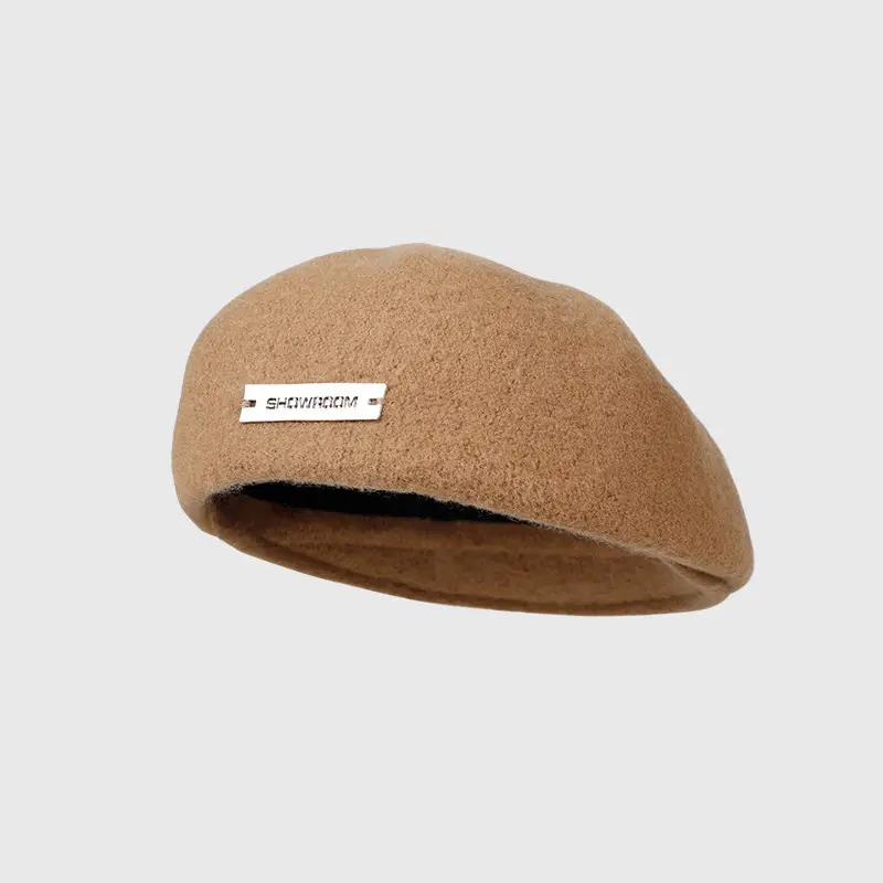 Women Wool Beret Warm Winter Cap Large - Image 6