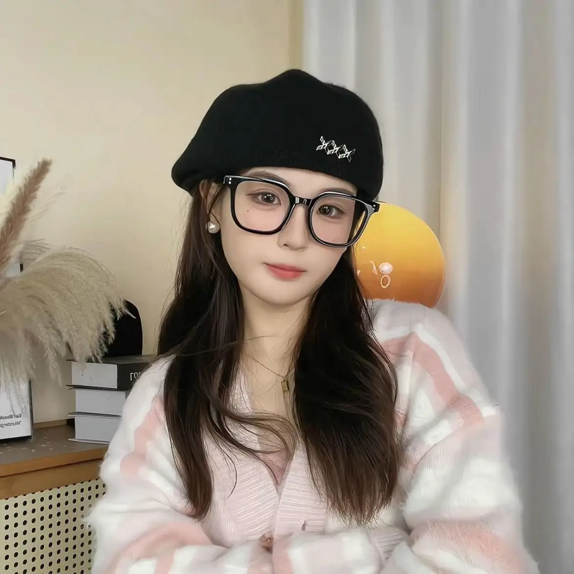 Women Wool Beret Warm Winter Cap Large - Image 7