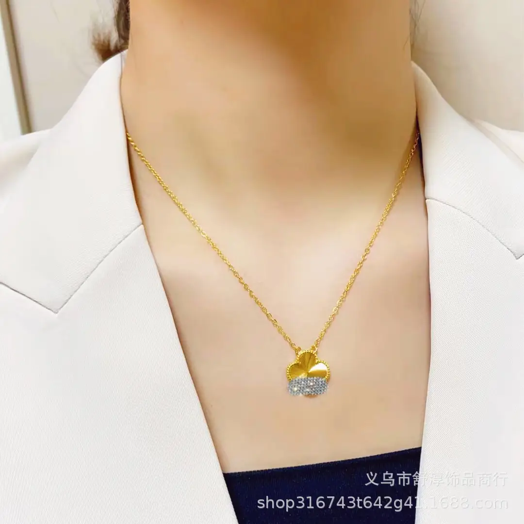 Gold Dragon Scale Necklace with Broken Ice Petals - Image 6